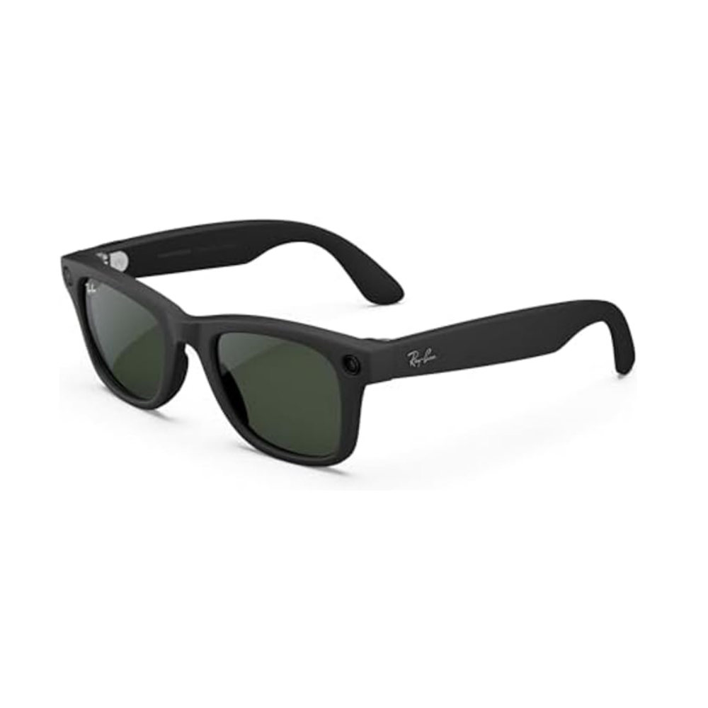 Ray-Ban Meta Glasses, Wayfarer Matte Black / Clear to Graphite Green Transitions