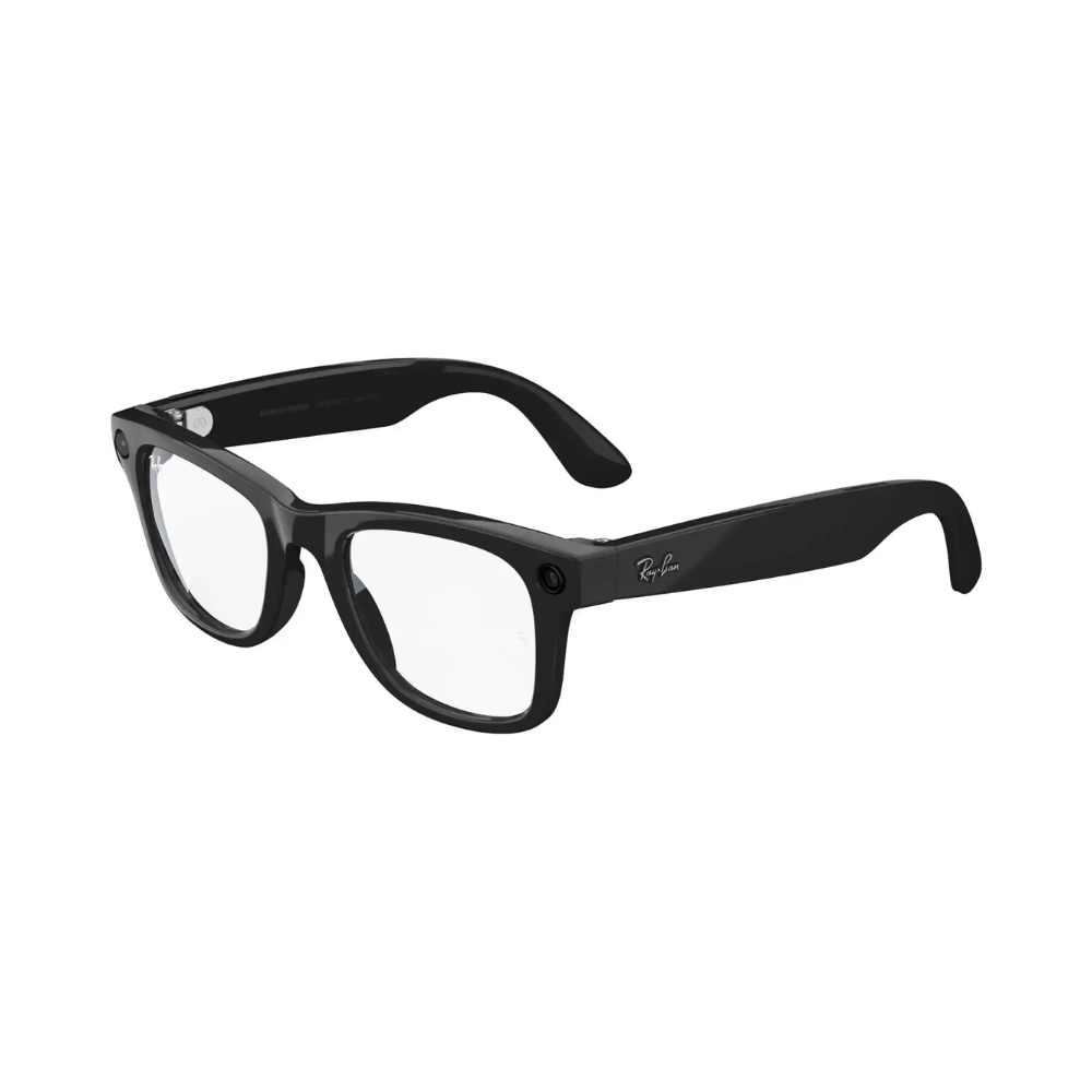 Ray-Ban Meta Glasses, Wayfarer Shiny Black / Clear
