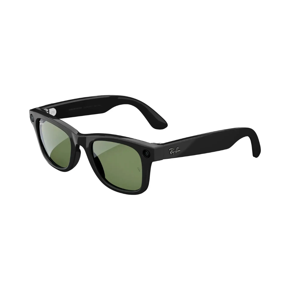 Ray-Ban Meta Glasses, Wayfarer Shiny Black / G15 Green