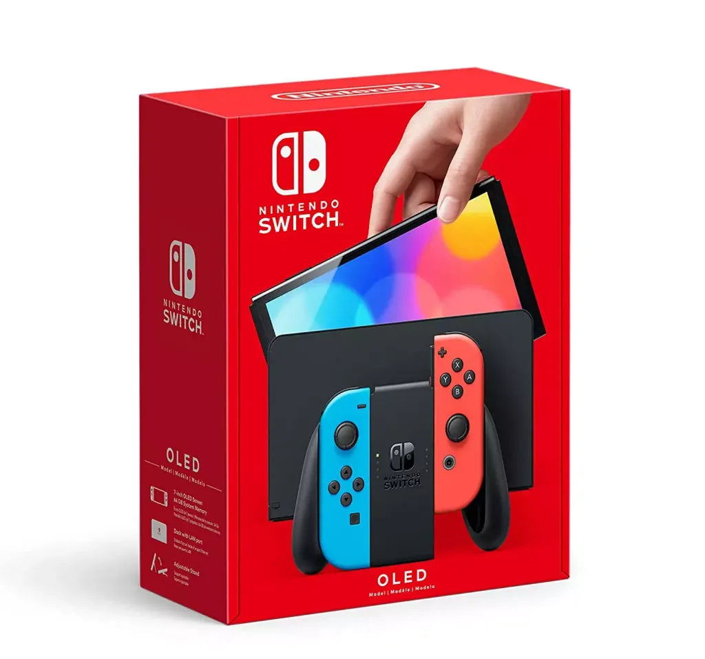 Nintendo Switch – OLED Model - Màu Xanh Đỏ - Neon Red & Neon Blue Joy-Con